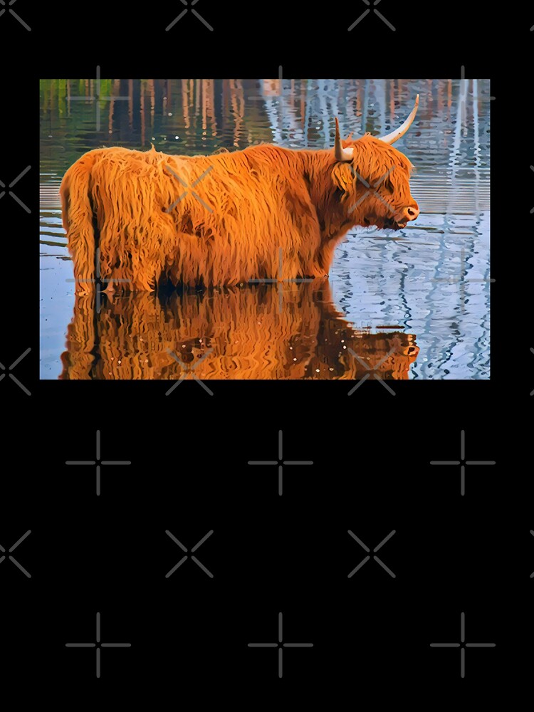 Scottish Highland Cow In Water by TheAnimalZ00