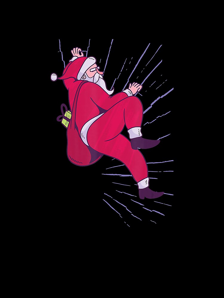 Santa Claus Christmas Climbing Bouldering Free Climbing by Jutisi
