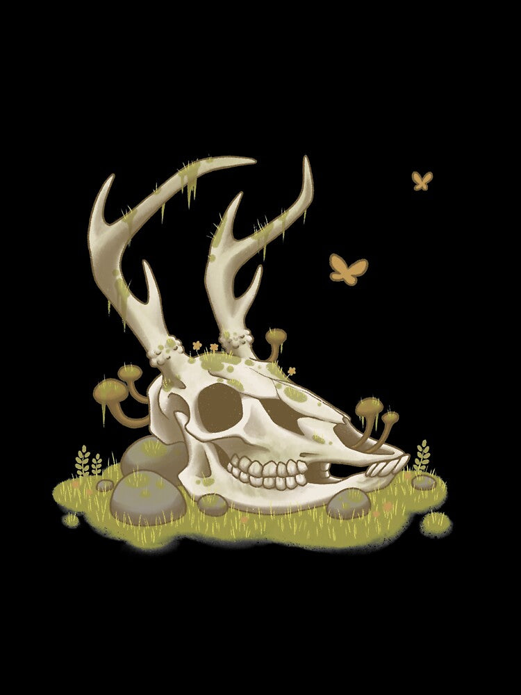 Mossy Deer Skull by HuntingForTeeth