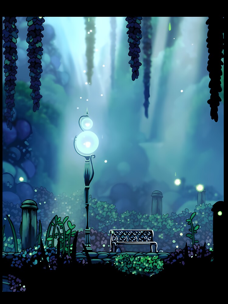 Glowing Mossy Bench Eerie Fantasy Landscape by lrdvvwzvhv57