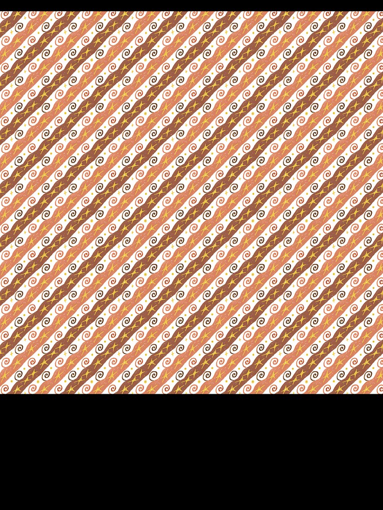Whimsical Swirl & Star Stripes – Hand-Drawn Retro Earth Tone Pattern by Artsprint941