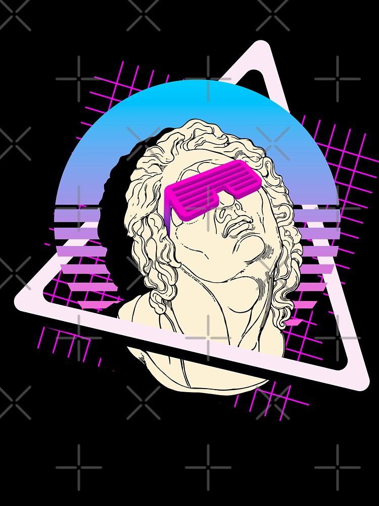 80s & 90s Aesthetic Vaporwave Statue Swag Style Design print by D-C-Designs