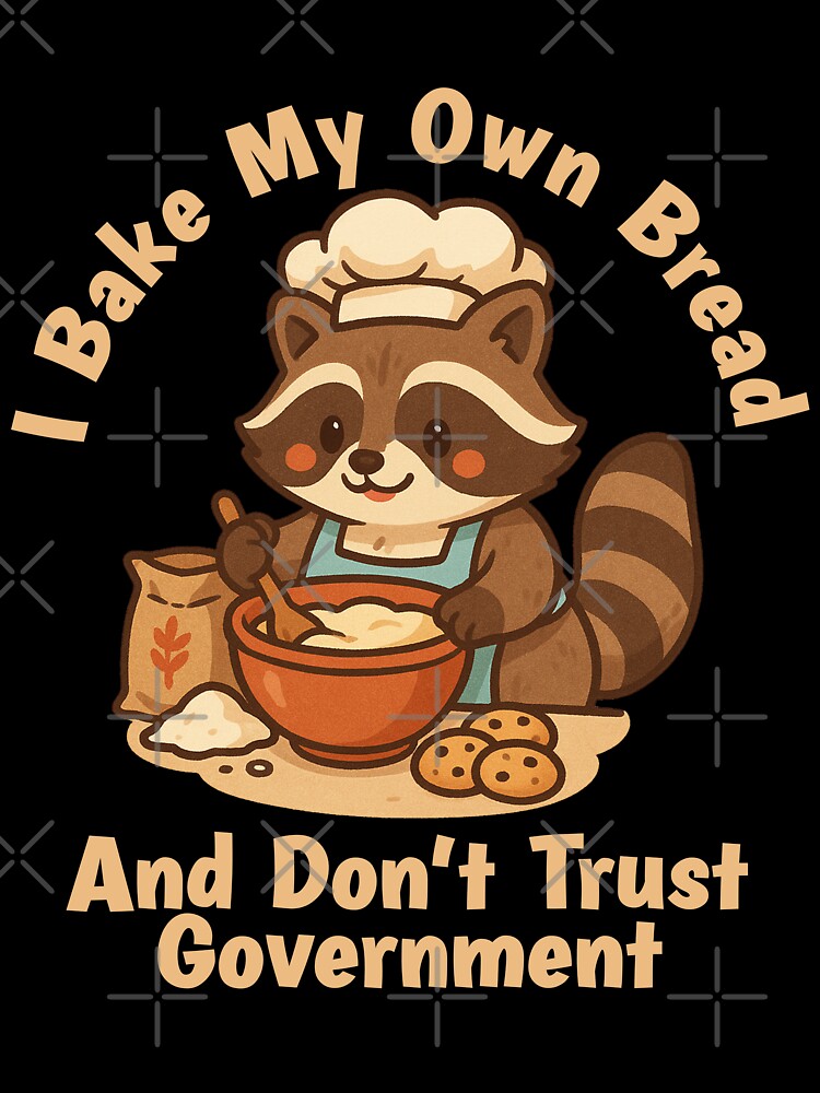 I Bake My Own Bread & Don't Trust the Government Raccoon by ahmed2751989