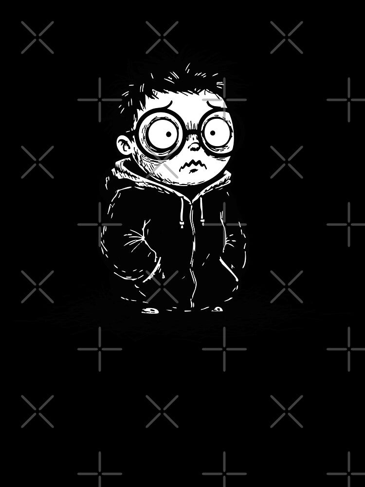 Worried Child Oversized Manga Hoodie by PixelStudioBe
