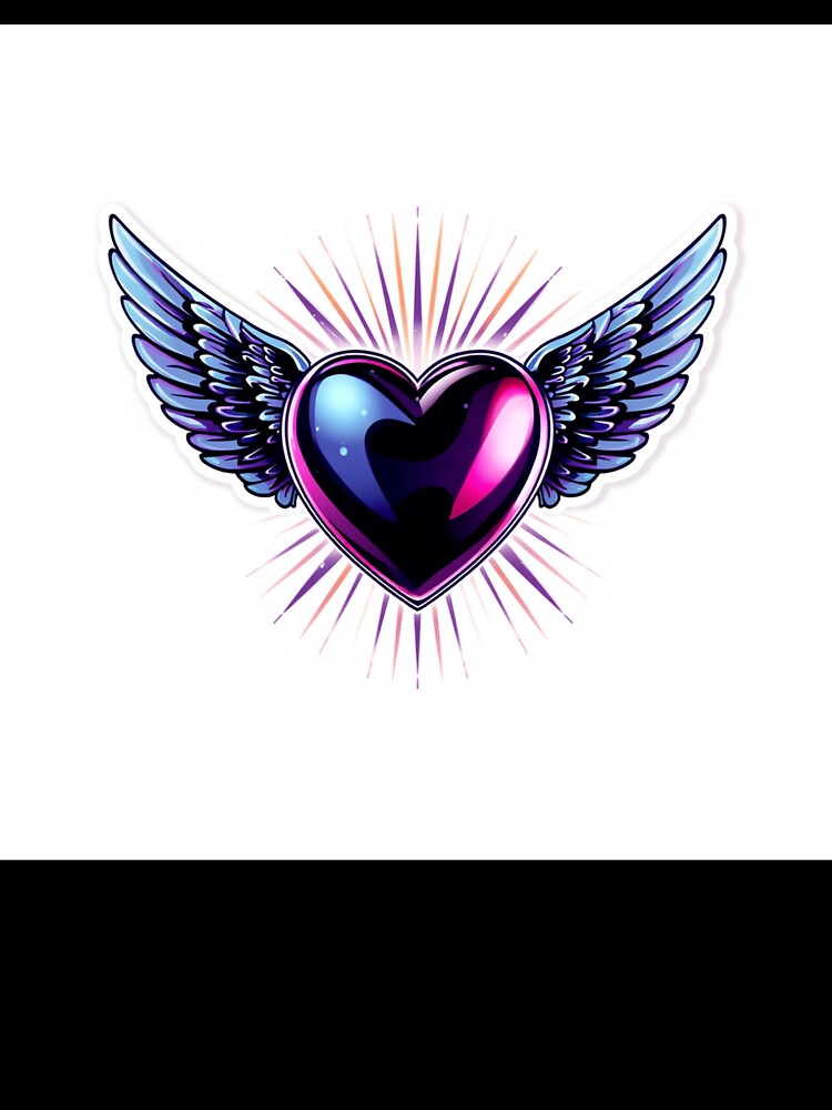 Y2K Aesthetic Chrome Heart Sticker Cyberpunk 2000s by Gulele7