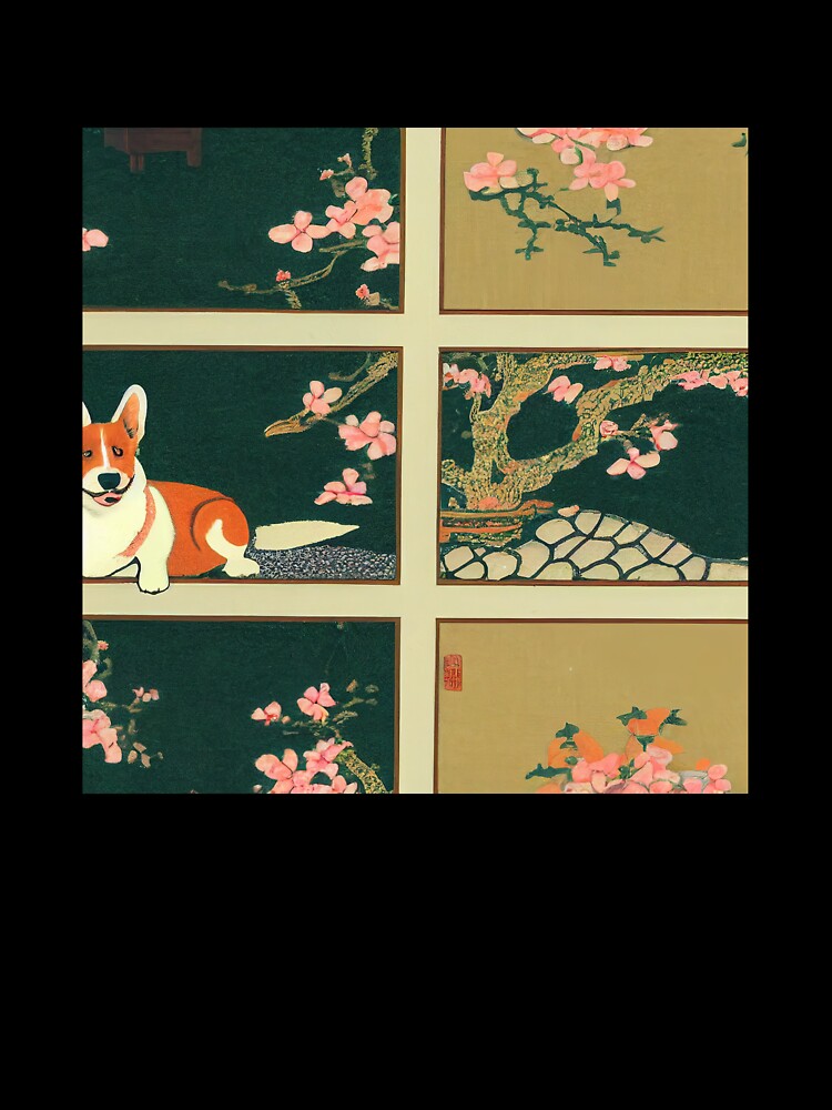 Corgi in a pattern by Aliveforfun
