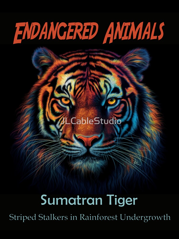 Sumatran Tiger: Striped Stalkers in Rainforest Undergrowth by JLCableStudio