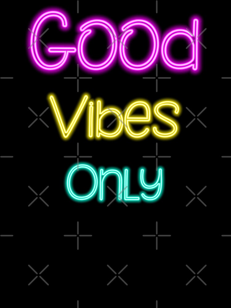 Good vibes only colorful neon by AnnArtshock