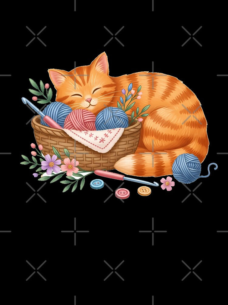 Crochet Basket Cat Gift by pumsquare
