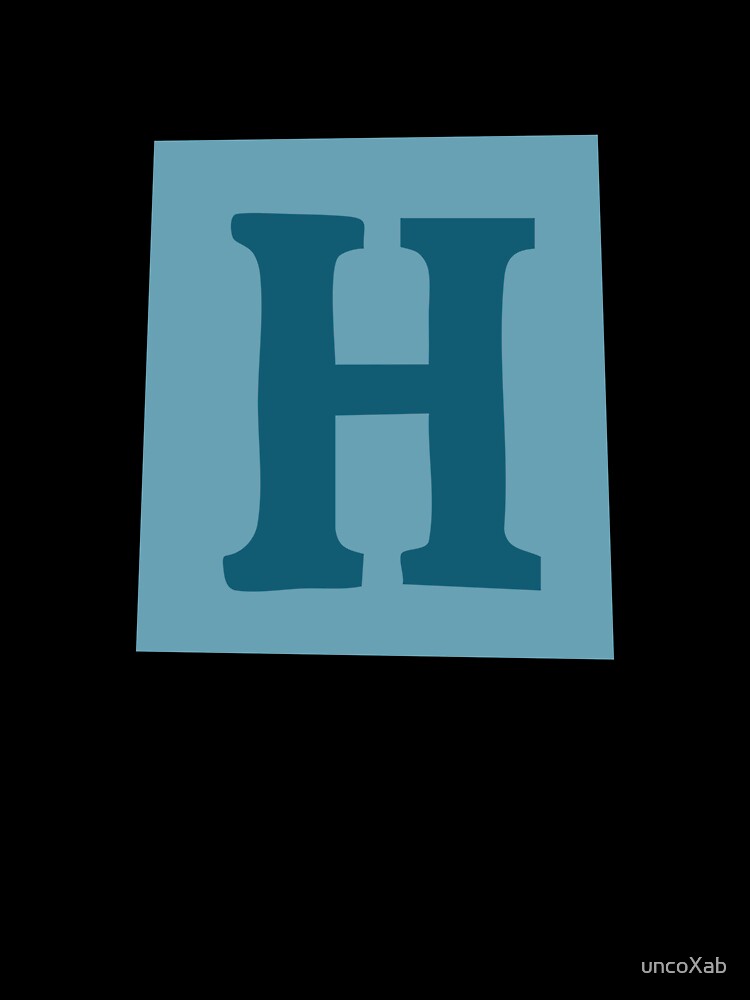 Letter H - Colorful Cutout Paper Collage Alphabet Initial by uncoXab