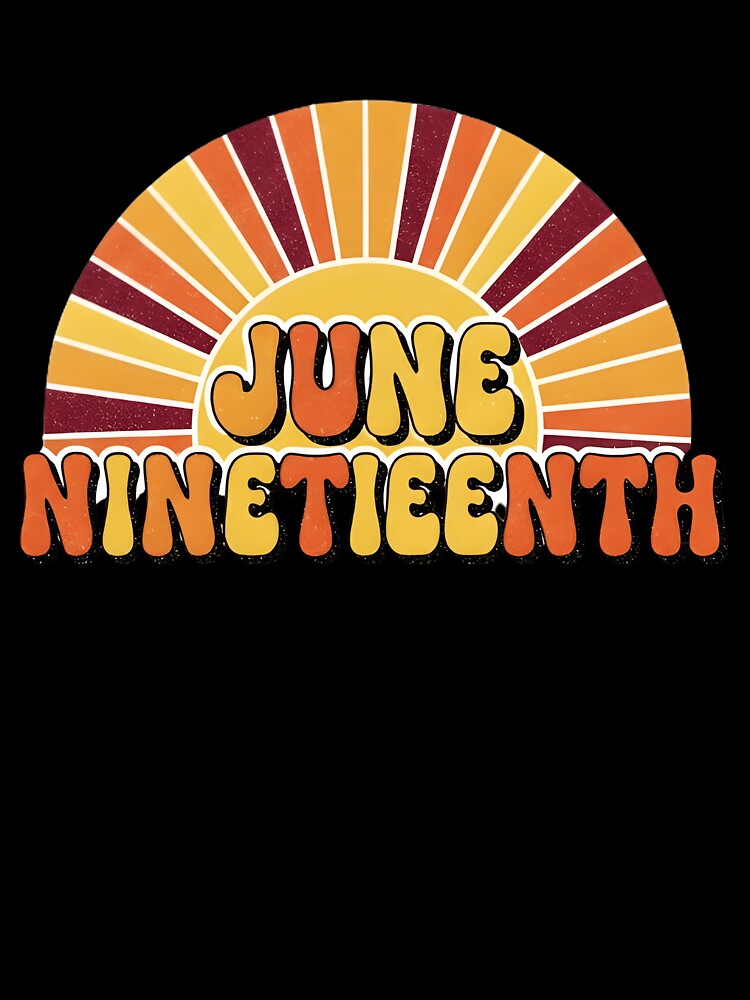 Retro Juneteenth Freedom Day T-Shirt | Groovy 70s Style Vintage Sunset Graphic Tee by Whispering Colors