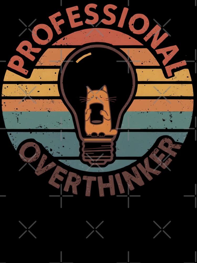 Professional overthinker Cat  funny  gifts who love cats and identify with the overthinking mindset by ketkacreations
