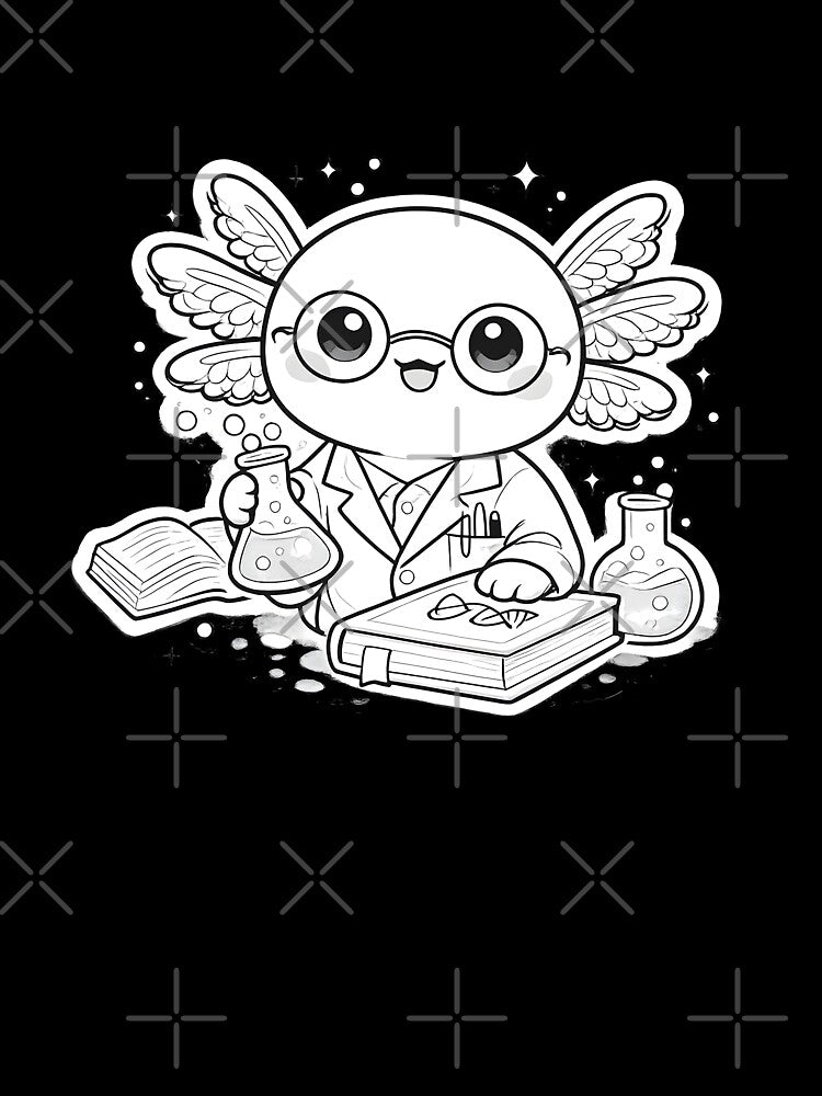 Cute Axolotl Scientist Axolotl Cute Art Perfect T-Shirt Gift Idea by Divakar Fashion