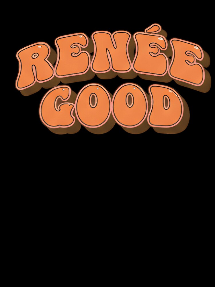 RENÉE GOOD Retro 70s Typography T-Shirt – Vintage Sunset Color Graphic Tee, Bold Rounded Lettering, Uplifting Aesthetic Shirt by ZyxDes