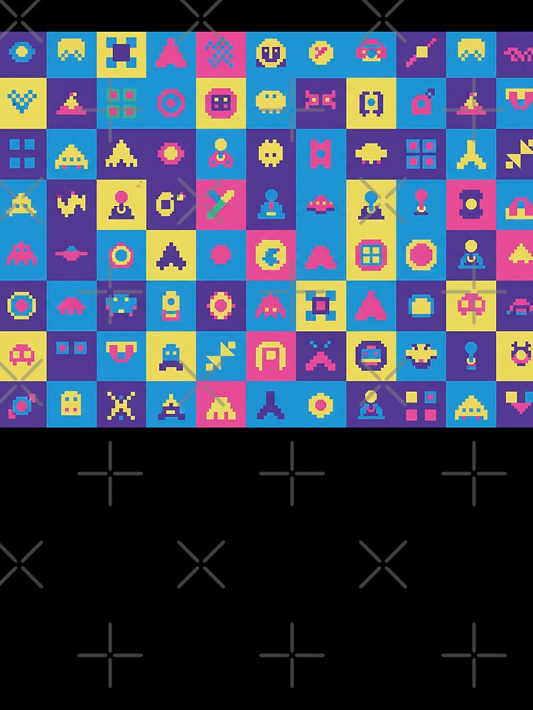 Retro Arcade Carpet Style Design - Gamer - Game Room - Rec Room by CattlettArt