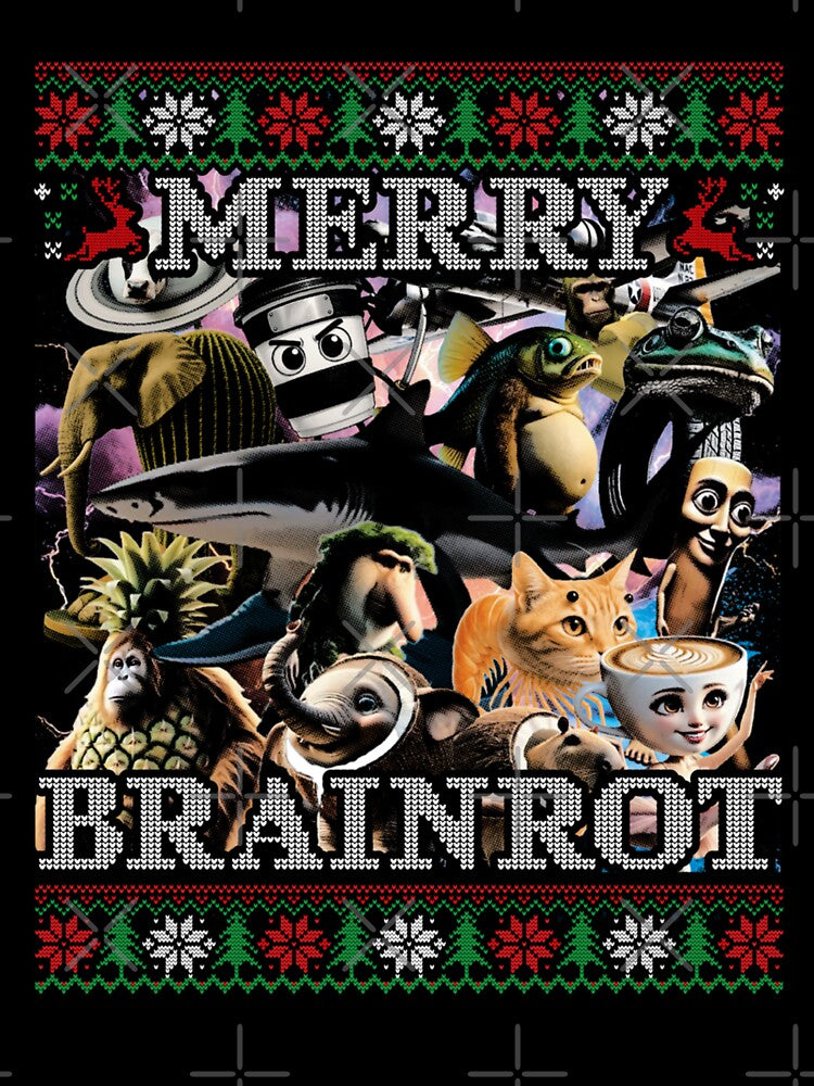 The Ultimate "Brainrot" Ugly Christmas Sweater Design by Krasnovaovaova