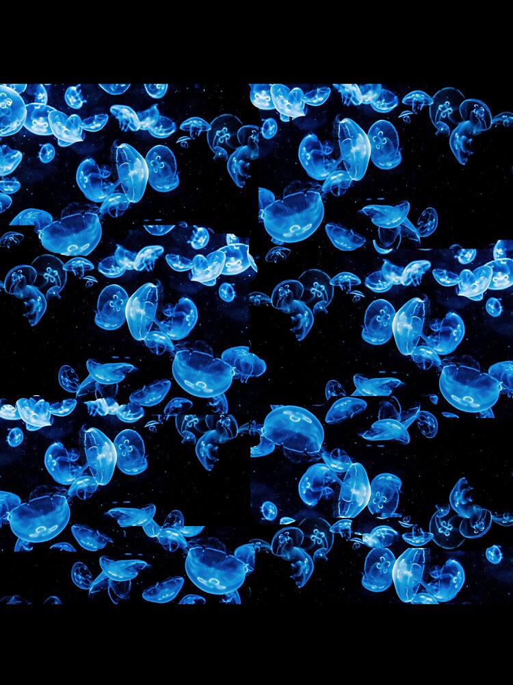 Bioluminescent jellyfish swarm by Deepak G