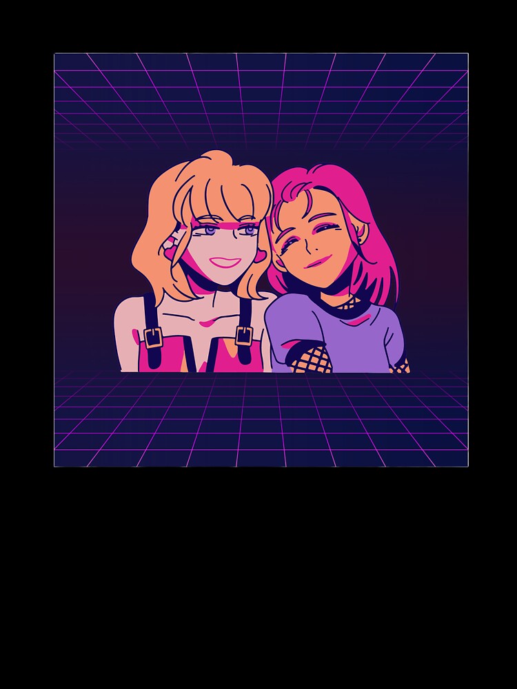 90s Retro Anime Vaporwave Kawaii Neon Girls by lycancorvus