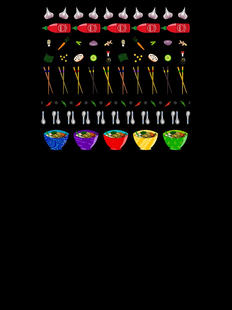 colourful ramen pattern by little-lyon