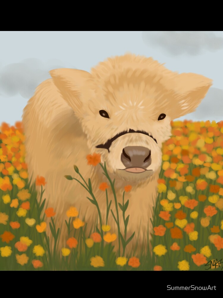 fluffy cow by SummerSnowArt