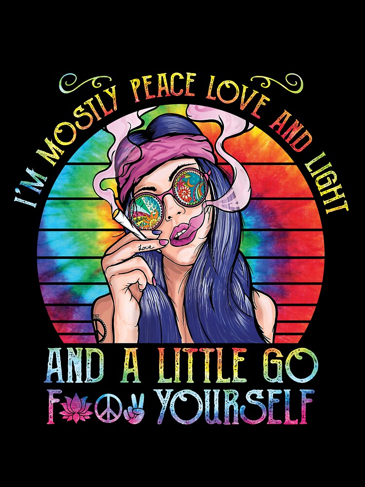 Hippie Girl Peace and Love by JamesGillitzer