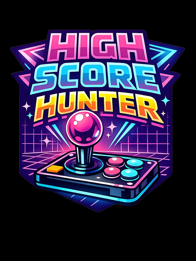 High Score Hunter Retro Arcade Gamer by athenaVart