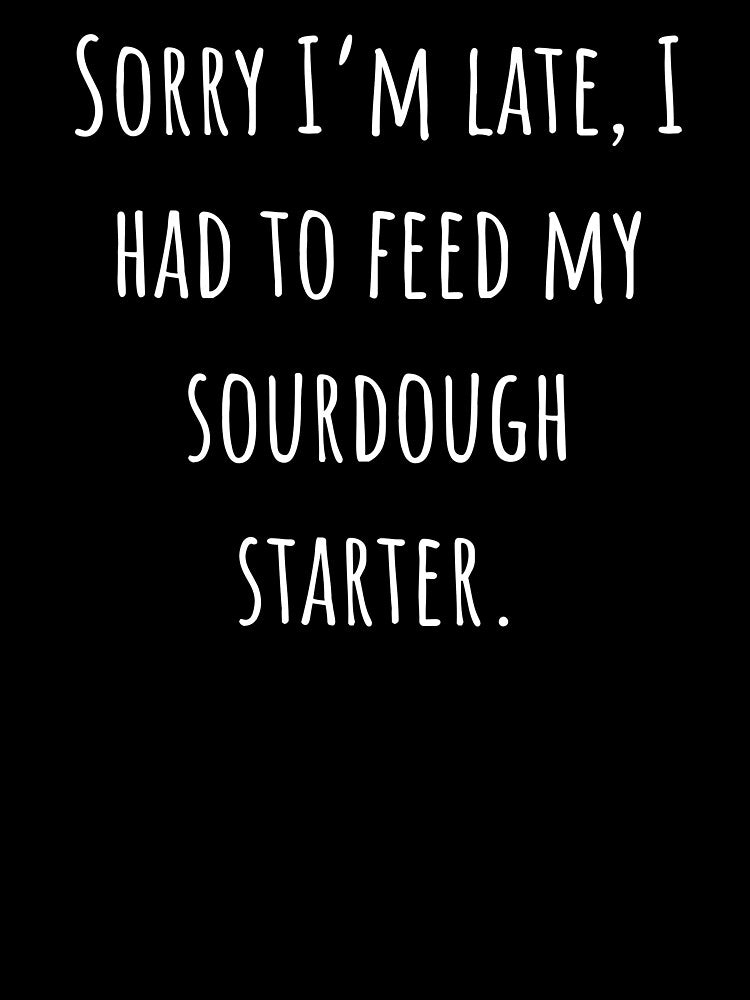 Sorry I'm Late I Had To Feed My Sourdough Starter by zenbition