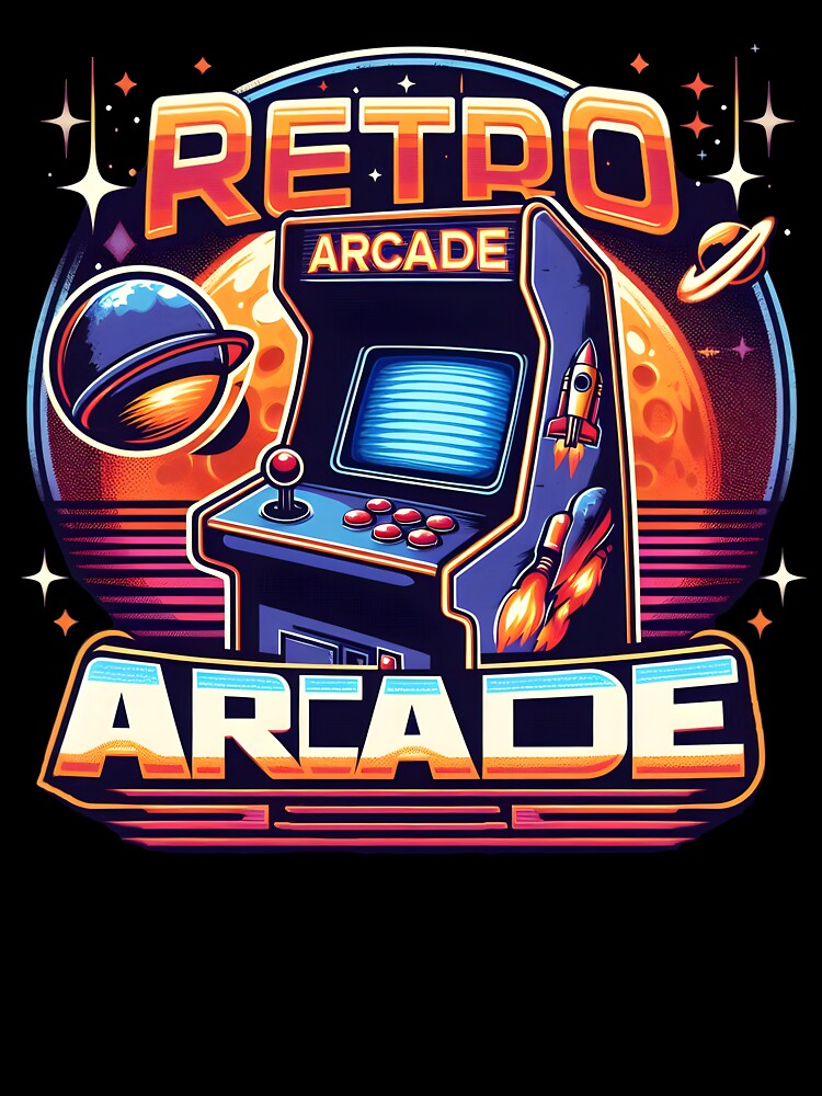 Retro Arcade Machine with Space Theme and Rockets. by The-T-In-Retro