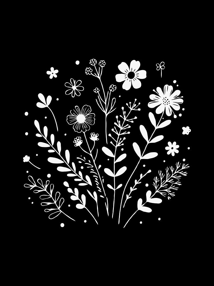 Aesthetic Floral T-Shirts, Gifts for Women, Flowers Crewneck Sweatshirt, Minimalist Tees, Floral Shirts for Women, Wild Flowers Graphic Tees by teecraftstudios