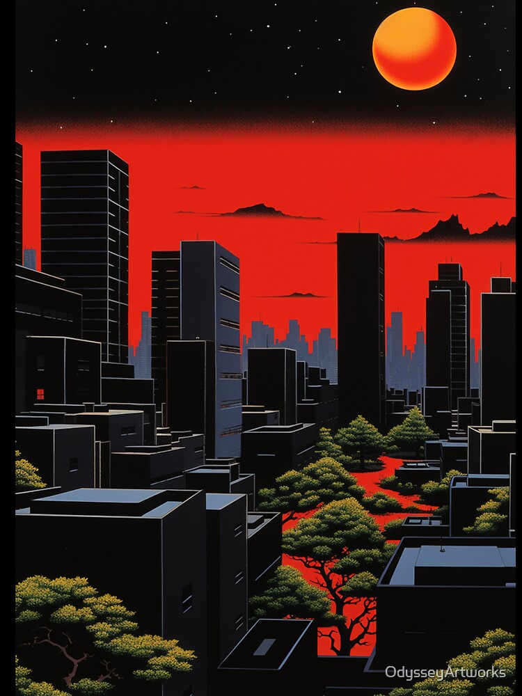 Cityscape Night - Hiroshi Nagai Style by OdysseyArtworks