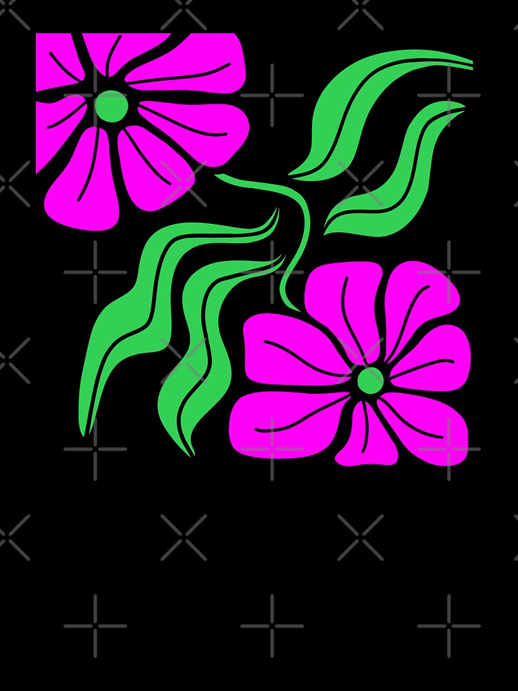 Pink And Green Floral Boho Design by Sartoris Art