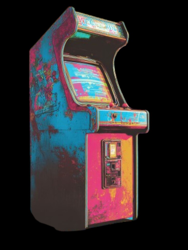 Retro Arcade Machine – Vintage 80s Gaming Aesthetic by AlexLineArt