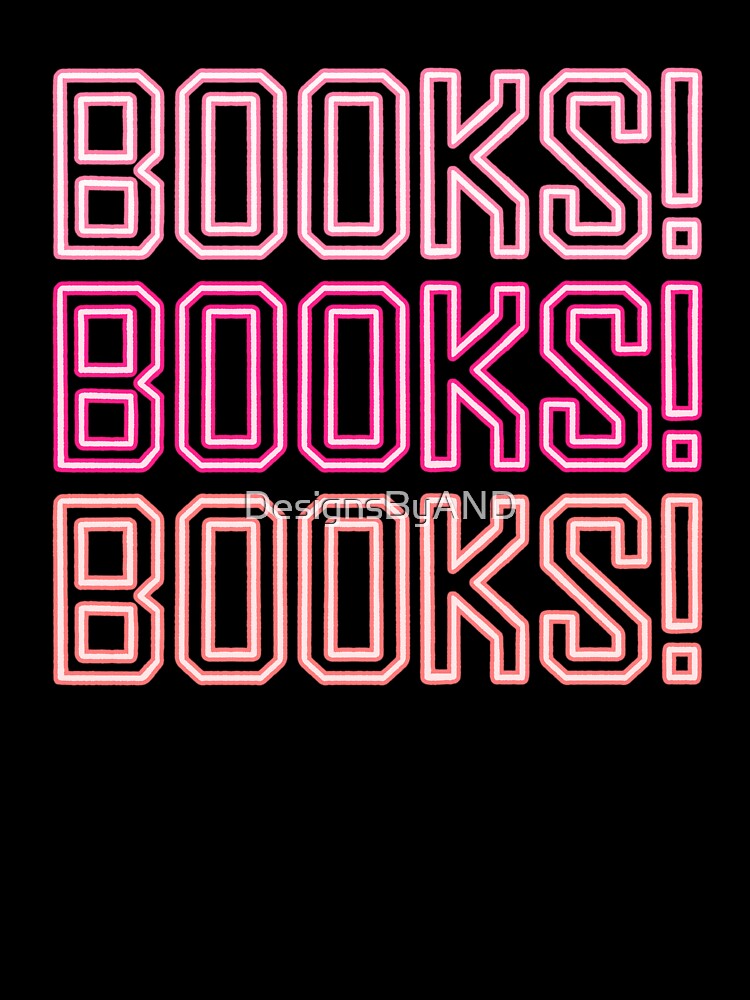 books books books neon sign | pink by DesignsByAND