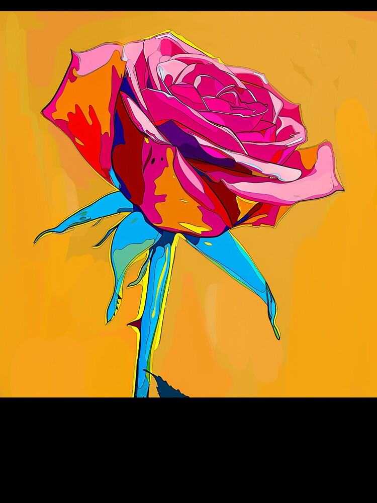 Red Rose Pop Art 1 by AstroRisq