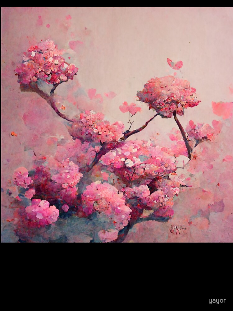 pink cotton branches by yayor