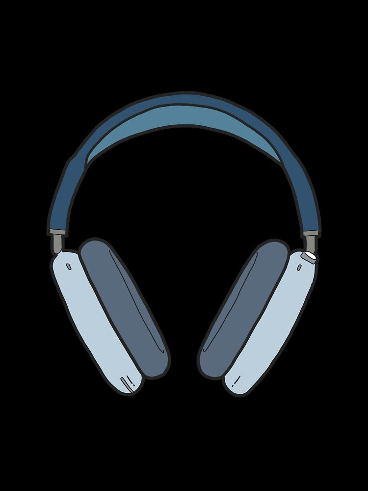 Light blue over ear headphones trendy aesthetic by Niklauss