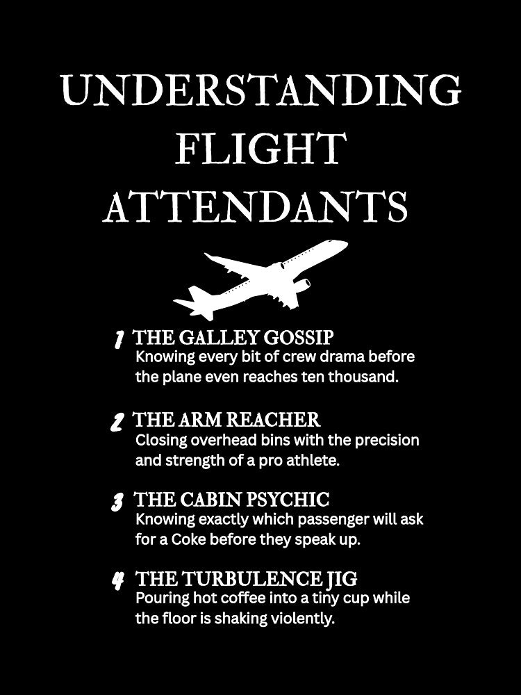 Funny Flight Attendant Definition Dictionary Art – Black by PsyFlow35