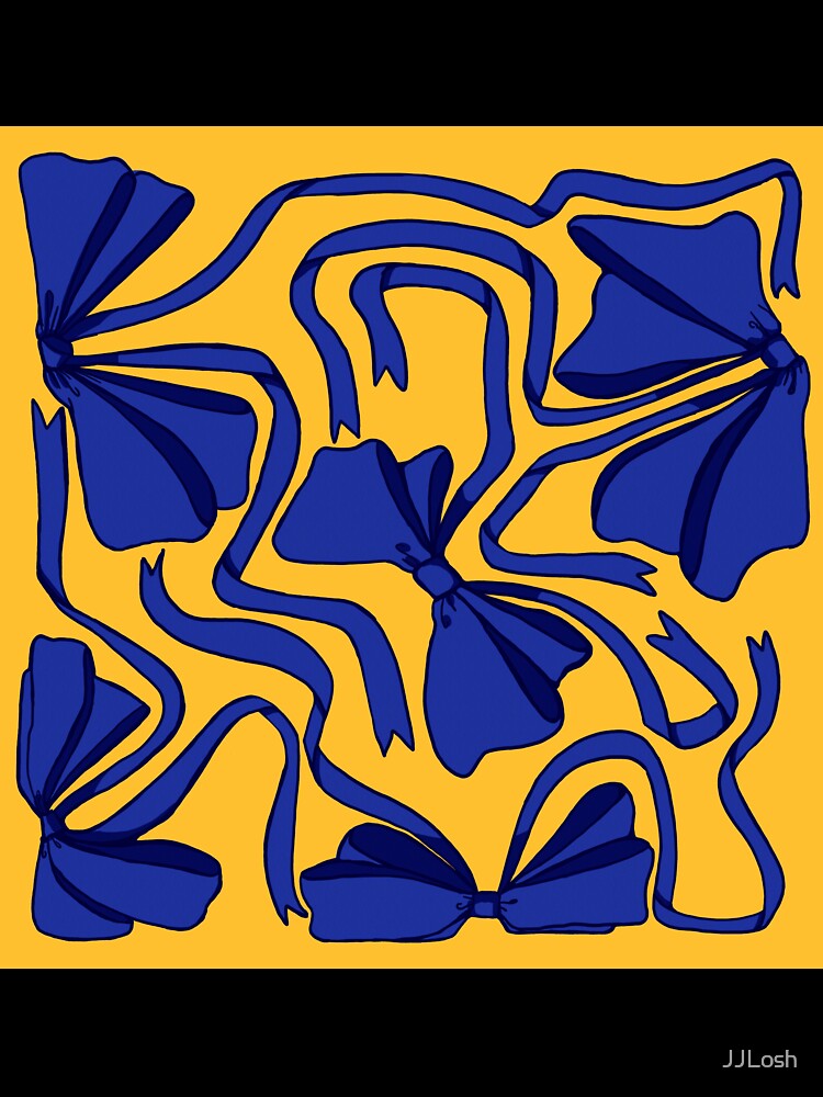 Blue Bows on a Yellow background by JJLosh