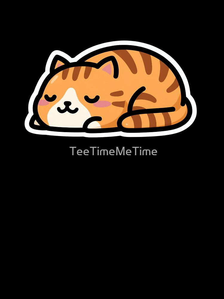Cute Sleeping Orange Tabby Cat Kawaii Eepy Cat Nap Loaf Funny Cat Meme by TeeTimeMeTime