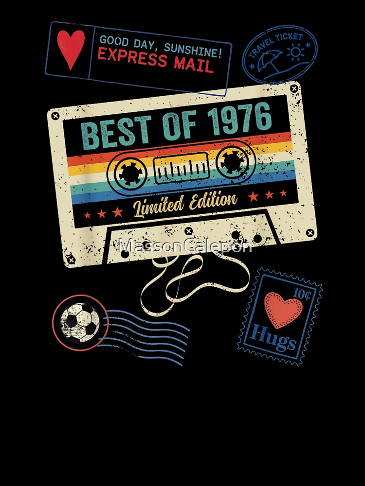 Vintage Retro Best Of 1976 Cassette Tape 50th Birthday Soccer Sports Fan by MassonCalepon