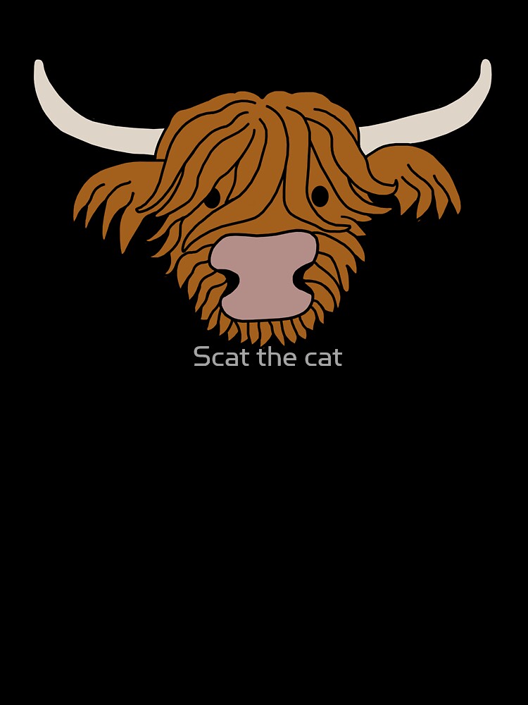 Cute Highland Cow Cartoon by Scat the cat