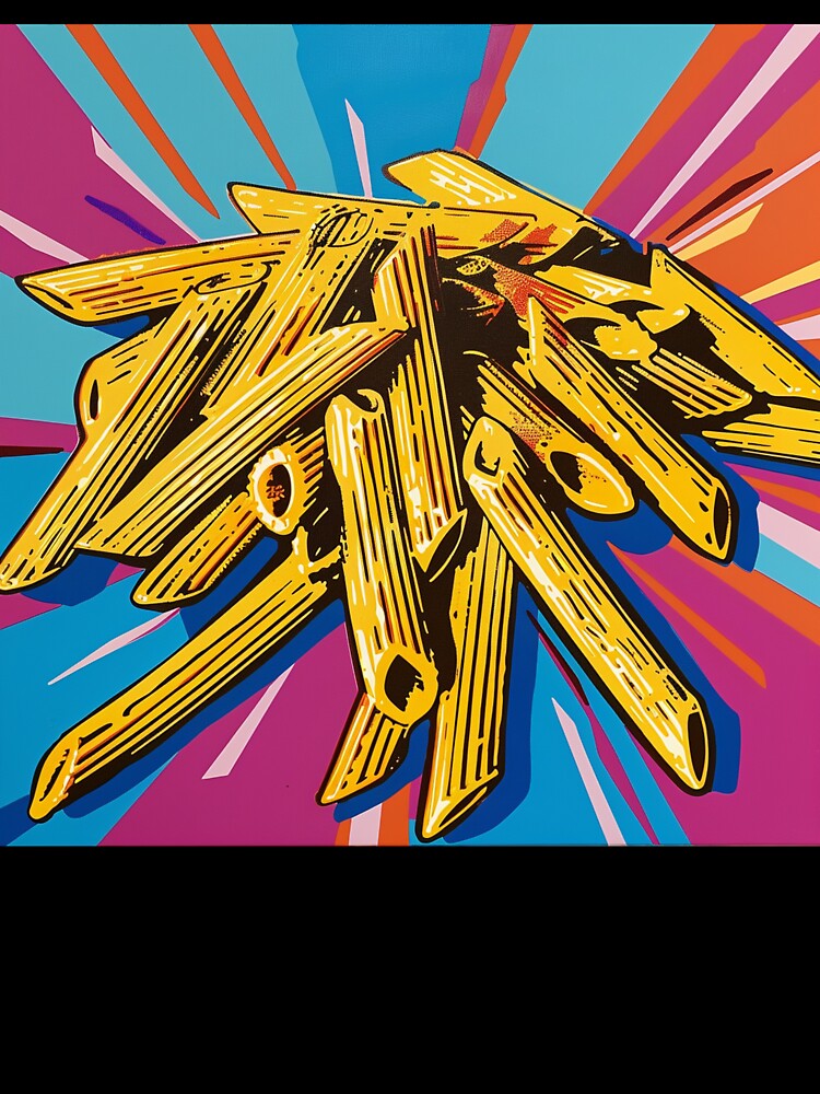 Penne Pasta Pop Art 4 by AstroRisq