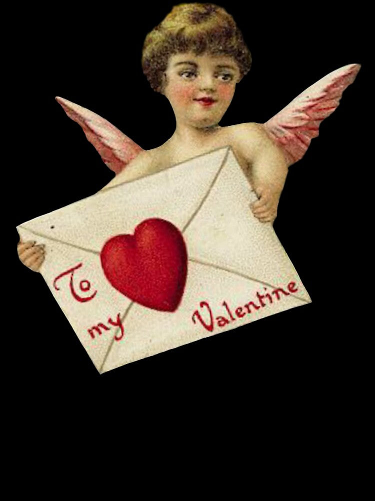 Vintage valentine's day love cherub by Pixiedrop