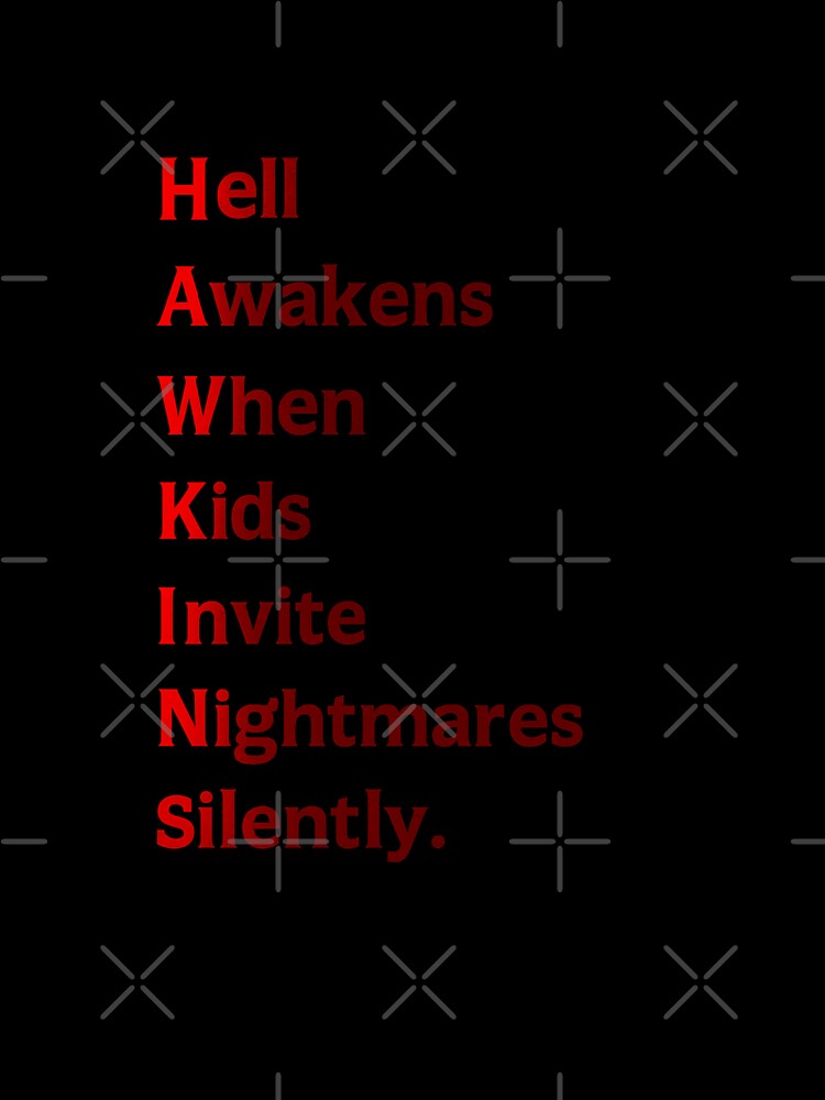 HAWKINS Acrostic – Stranger Horror Neon Style by Paulina Szymoniak