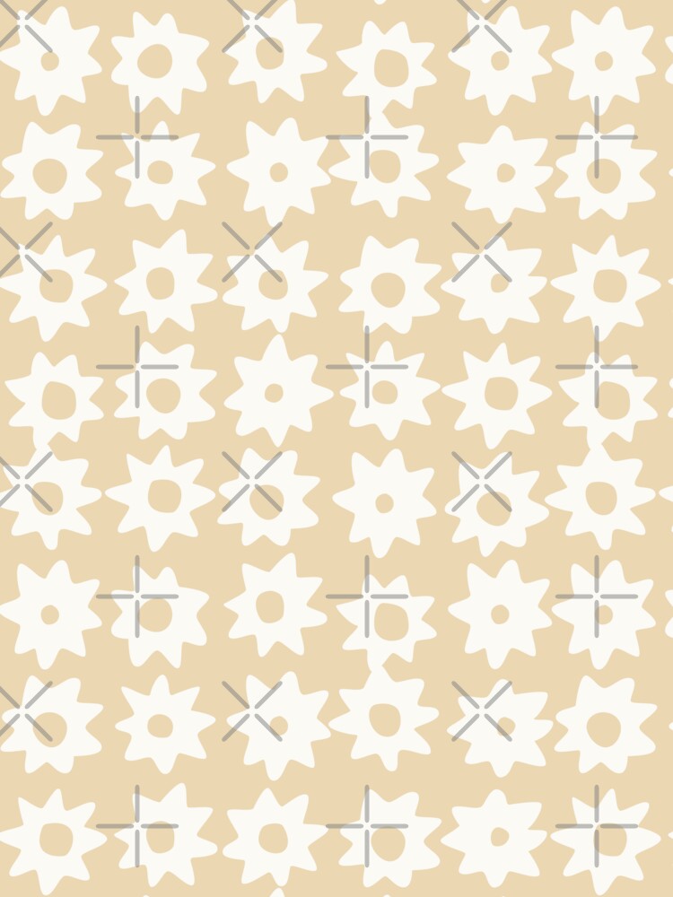 BOHO STAR PATTERN NEUTRAL BEIGE by blomastudios