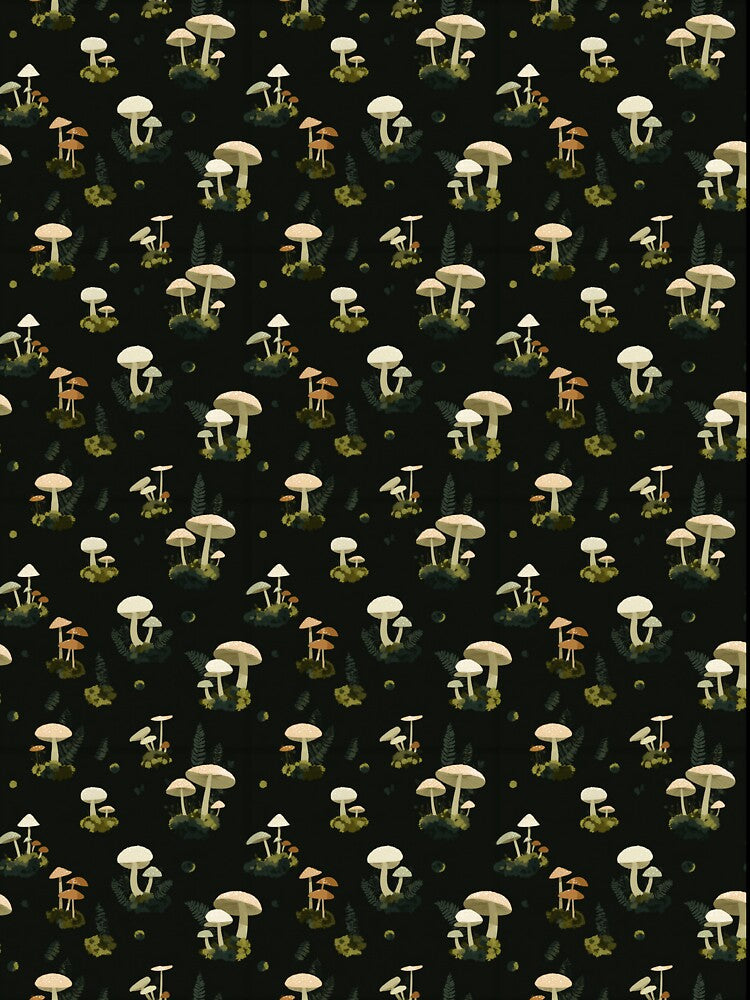 Fairy Ring Frolic | Mushroom Seamless Pattern by sundayclay