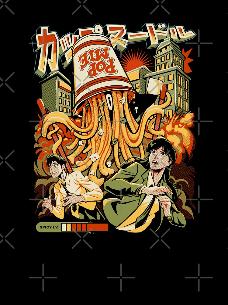 Cup Noodle Monster Attack – Retro Manga Chaos by Pupung oktavian