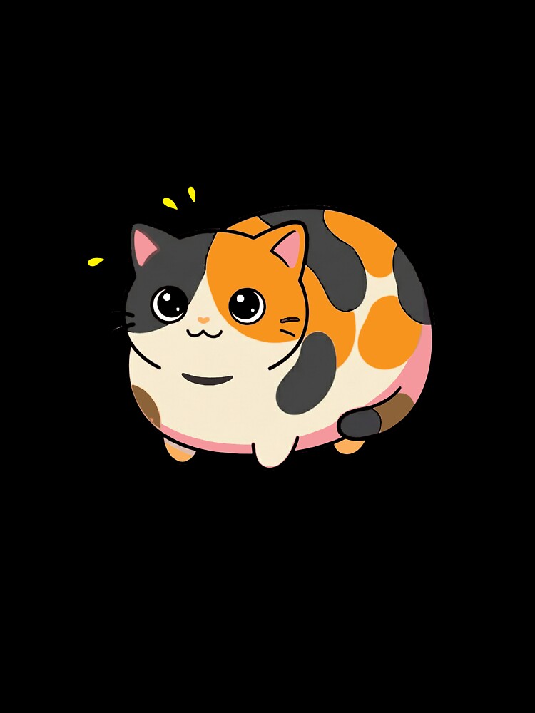 Confused Kawaii Calico Cat Loaf Illustration by PholPol1959