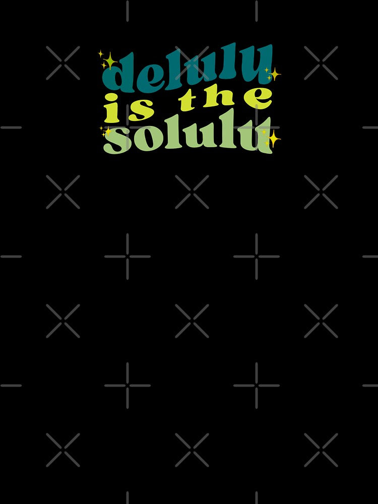 DELULU IS THE SOLULU WAVY GREEN STICKER by aydapadi