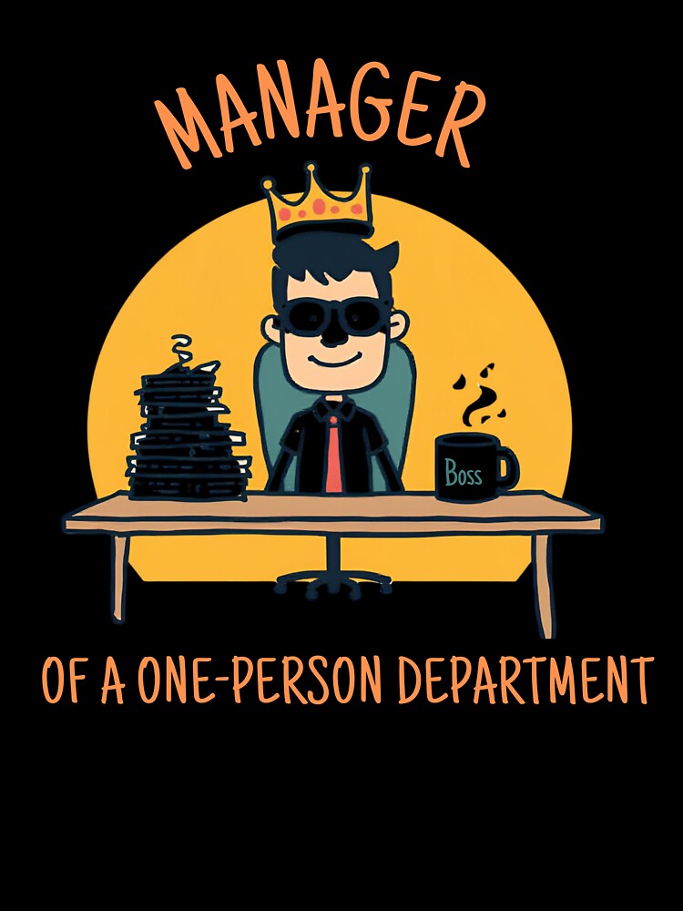 Manager of a One-Person Department – Funny Office Humor Shirt by GigaFactory